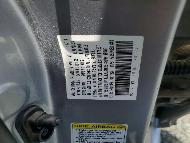 2015 HONDA ACCORD EXL  