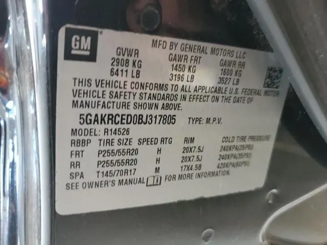 2011 BUICK ENCLAVE CXL