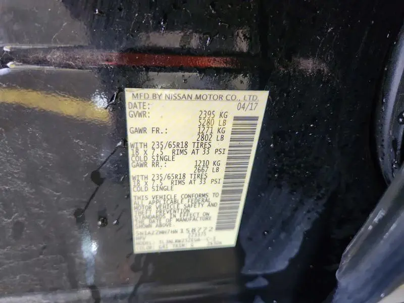2017 NISSAN MURANO SL  