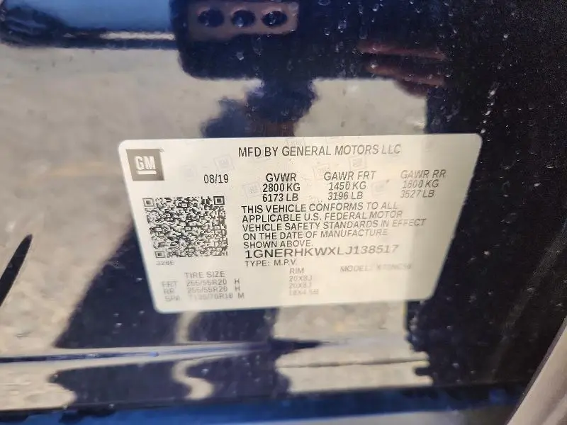 2020 CHEVROLET TRAVERSE LT  