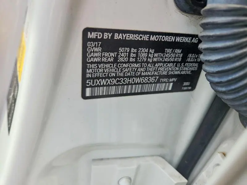 2017 BMW X3 XDRIVE28I  