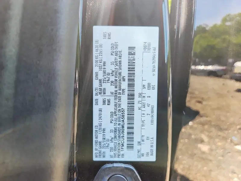 2021 FORD ESCAPE TITANIUM  