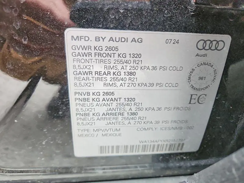 2024 AUDI SQ5 SPORTBACK PRESTIGE  