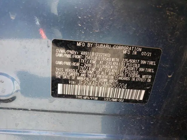 2021 SUBARU FORESTER PREMIUM  