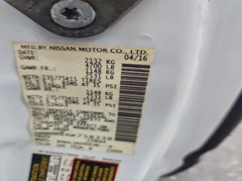 2016 NISSAN FRONTIER S  