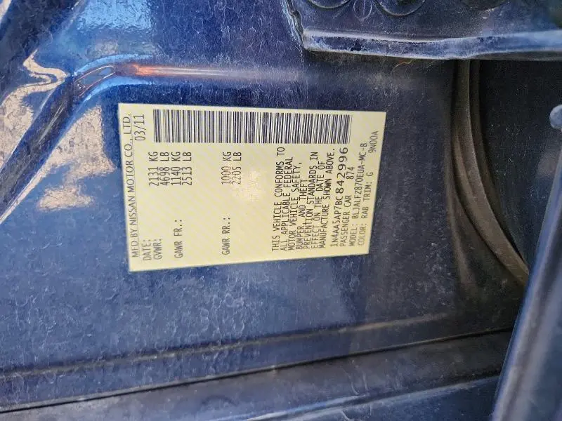 2011 NISSAN MAXIMA 3.5 S  