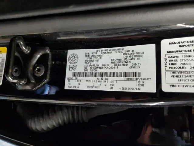 2019 FORD F150 SUPERCREW  