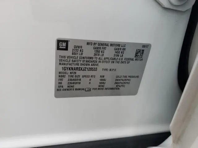 2018 CADILLAC XT5   