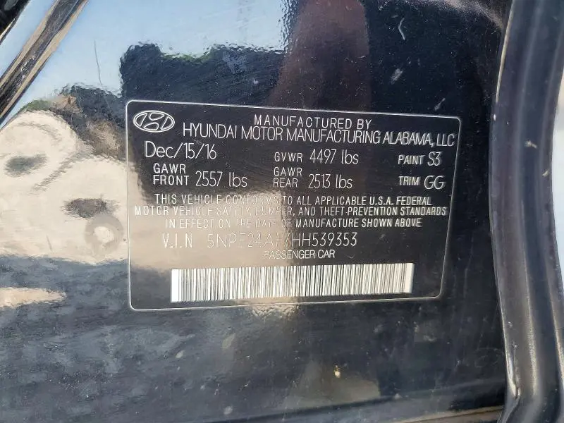 2017 HYUNDAI SONATA SE  