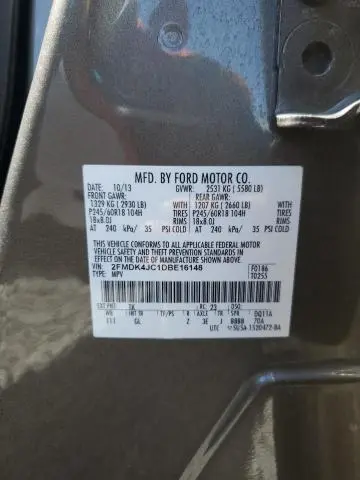 2013 FORD EDGE SEL  