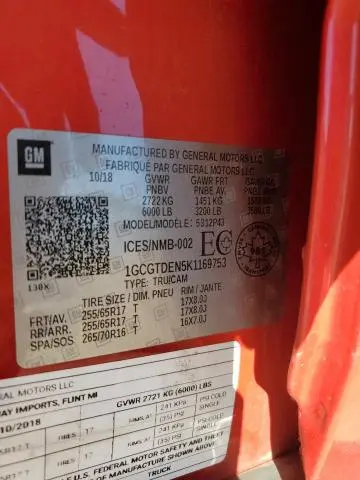 2019 CHEVROLET COLORADO Z71  