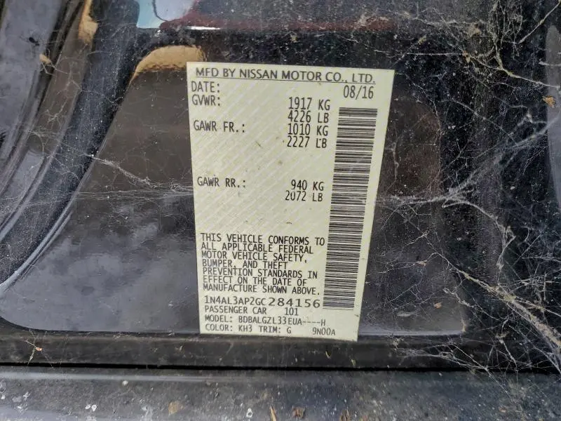 2016 NISSAN ALTIMA 2.5  