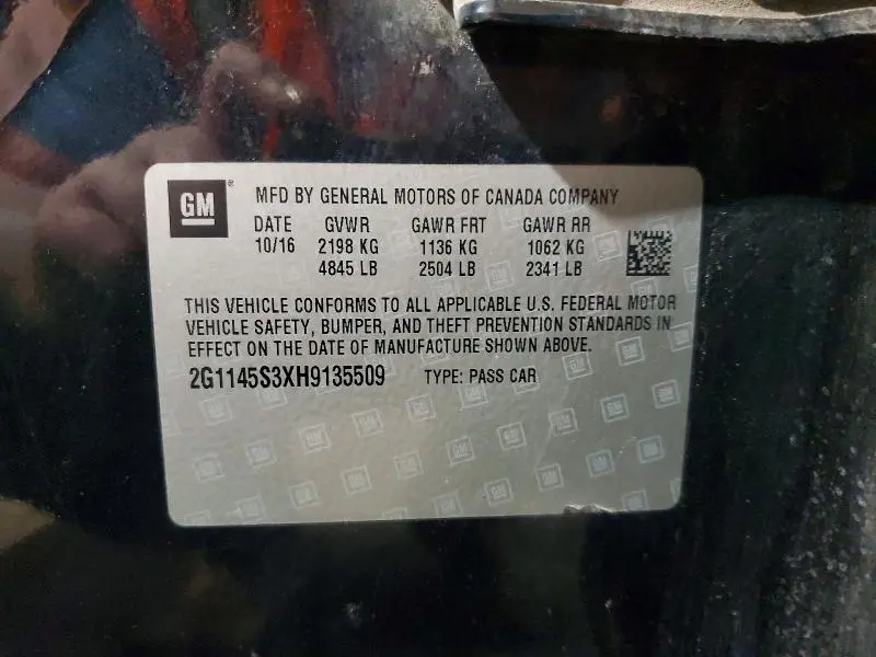 2017 CHEVROLET IMPALA PREMIER  