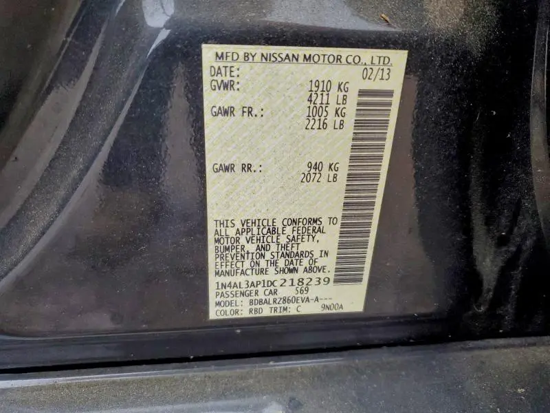 2013 NISSAN ALTIMA 2.5  