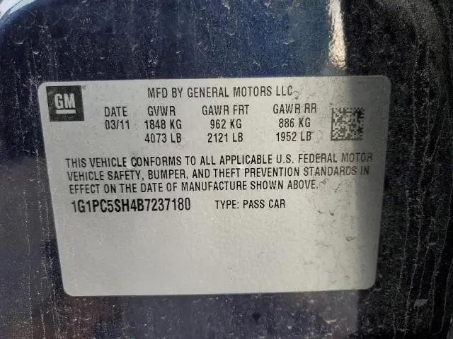 2011 CHEVROLET CRUZE LS  