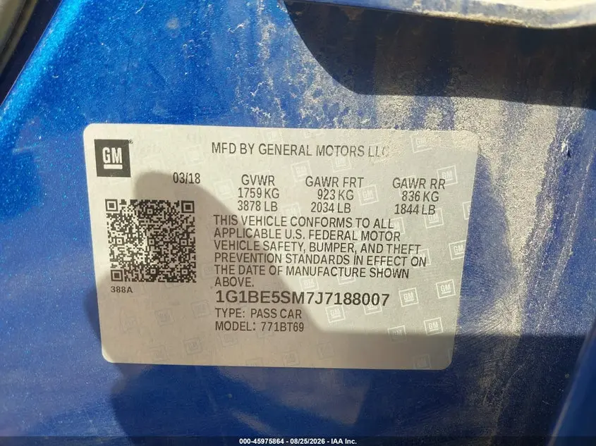 2018 CHEVROLET CRUZE LT AUTO
