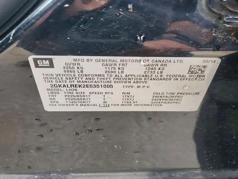 2014 GMC TERRAIN SLE  