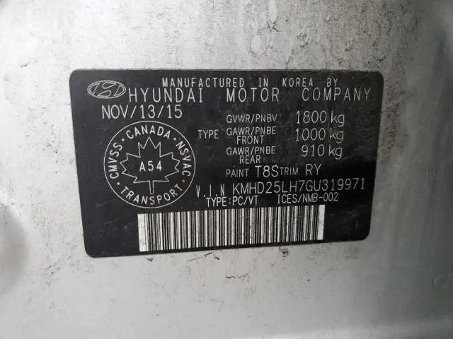 2016 HYUNDAI ELANTRA GT   