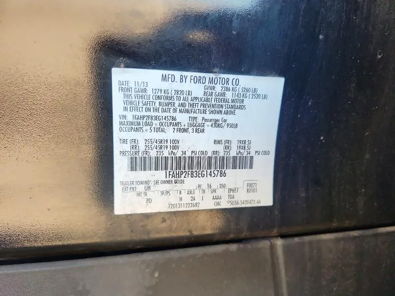 2014 FORD TAURUS LIMITED  