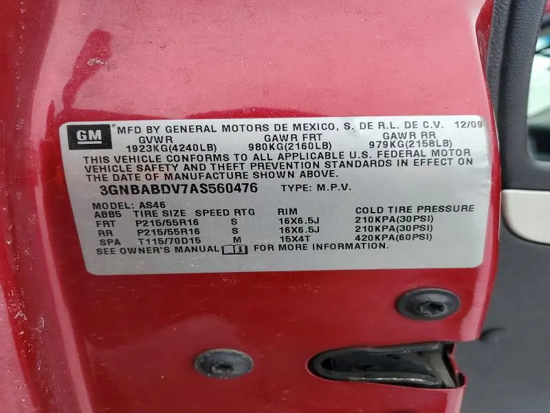 2010 CHEVROLET HHR LT  