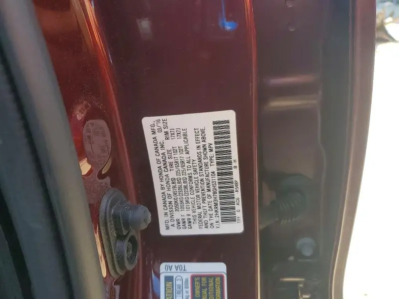 2016 HONDA CR-V EXL  