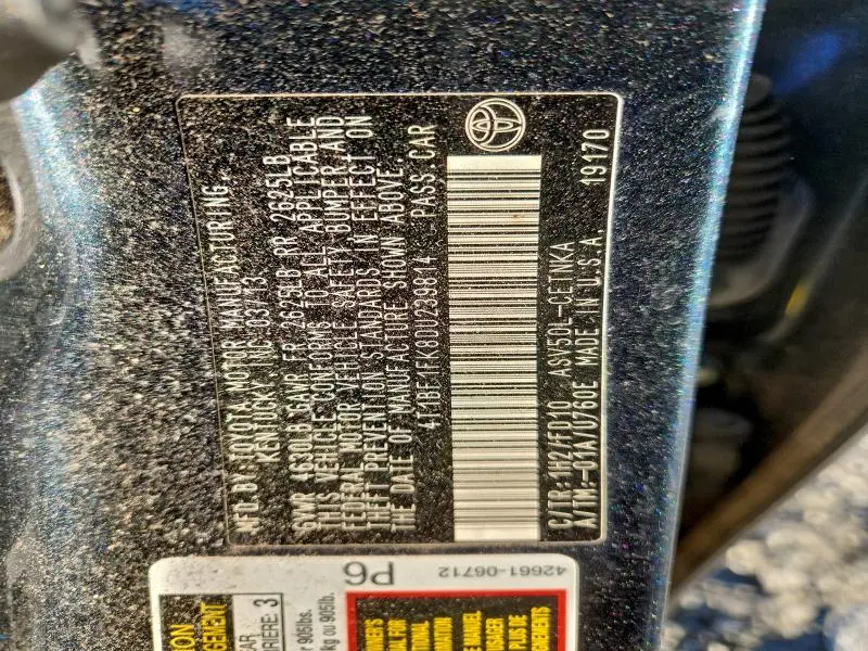 2013 TOYOTA CAMRY LE  