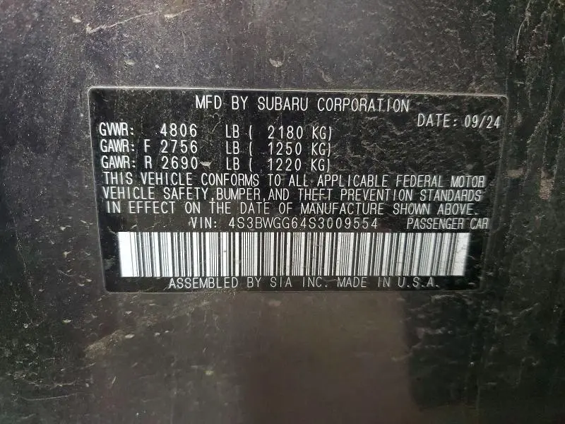 2025 SUBARU LEGACY SPORT  