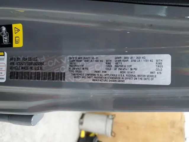 2021 JEEP GLADIATOR OVERLAND  