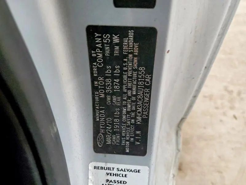 2010 HYUNDAI ACCENT GS  