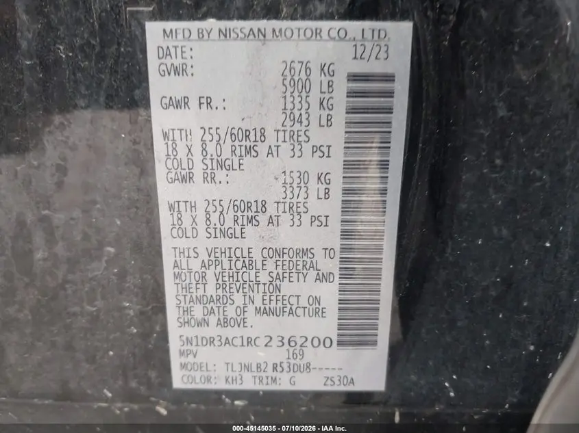 2024 NISSAN PATHFINDER S 4WD