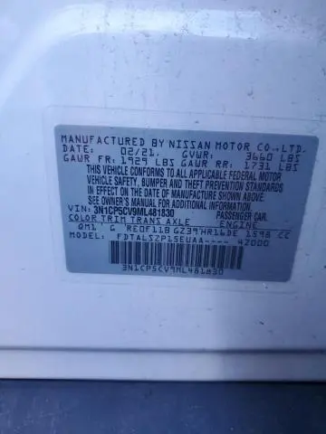 2021 NISSAN KICKS SV  