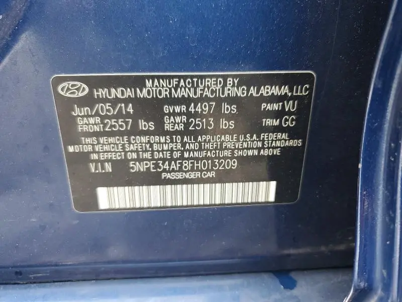 2015 HYUNDAI SONATA LIMITED  
