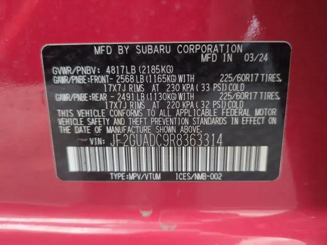 2024 SUBARU CROSSTREK PREMIUM  