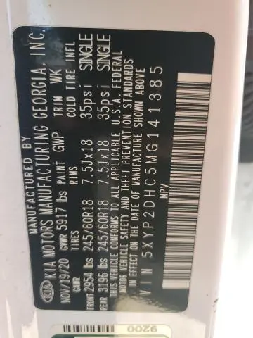 2021 KIA TELLURIDE LX  