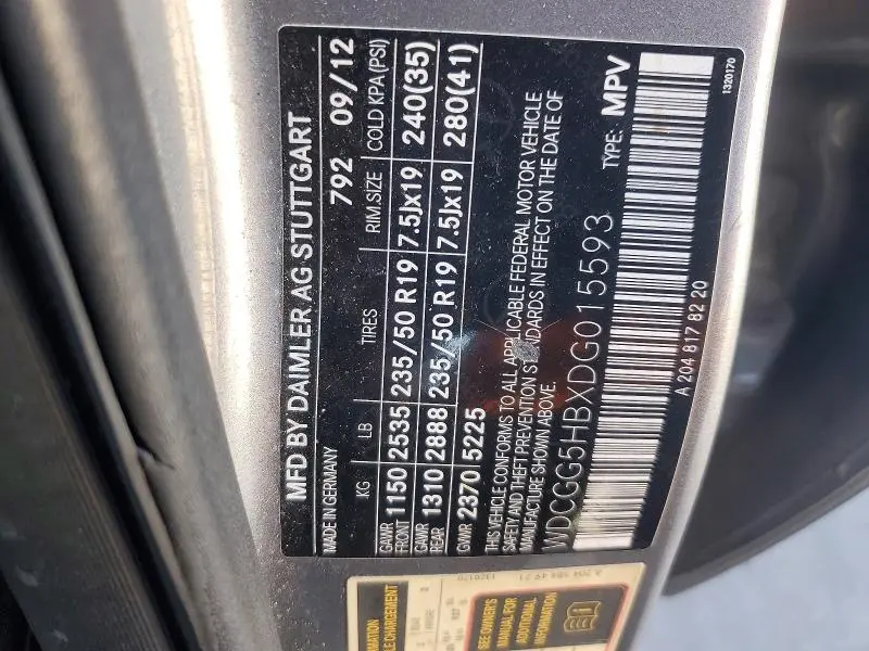 2013 MERCEDES-BENZ GLK 350  