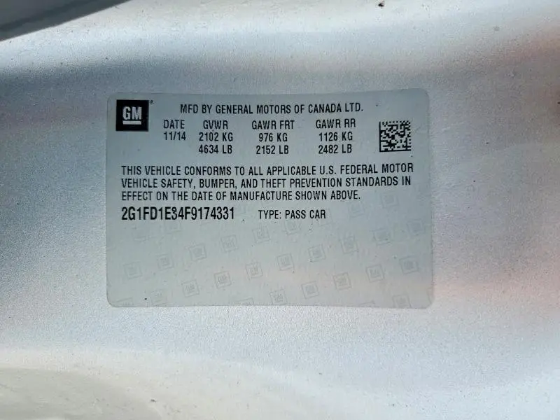 2015 CHEVROLET CAMARO LT  