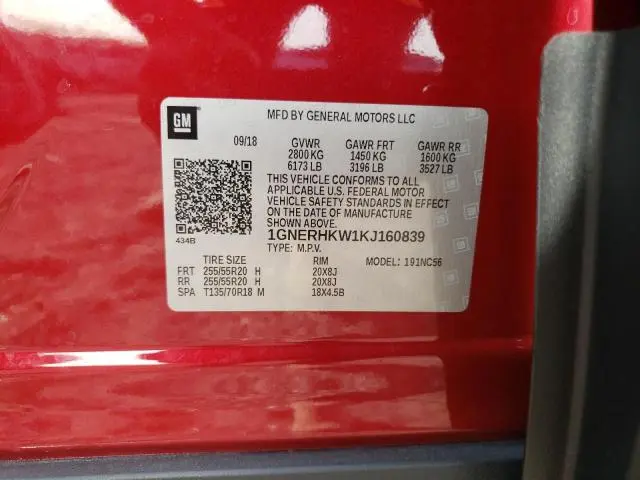 2019 CHEVROLET TRAVERSE LT  