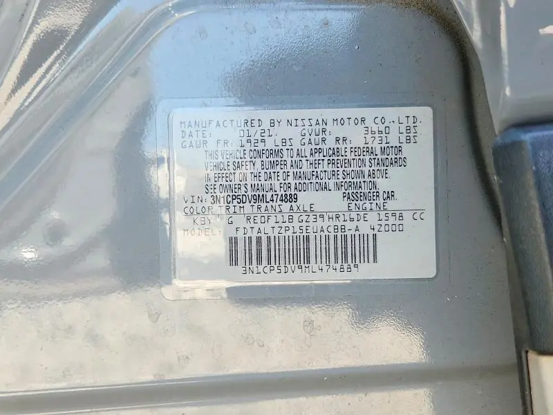 2021 NISSAN KICKS SR  