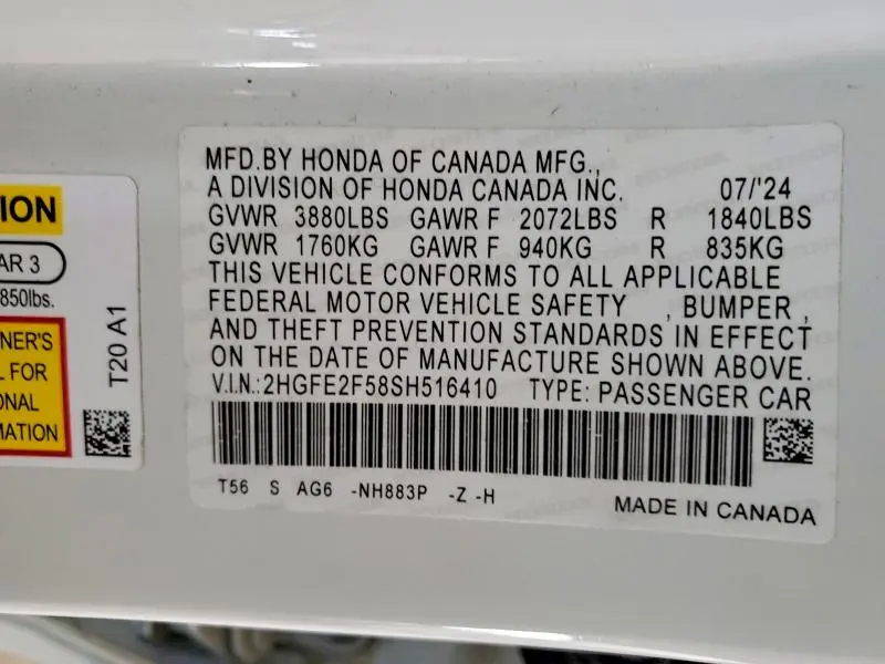 2025 HONDA CIVIC SPORT  