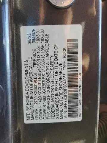 2023 HONDA RIDGELINE RTL  
