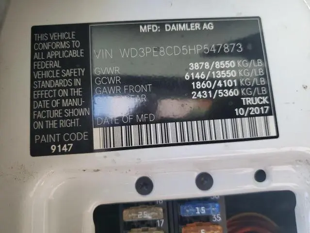 2017 MERCEDES-BENZ SPRINTER 2500  