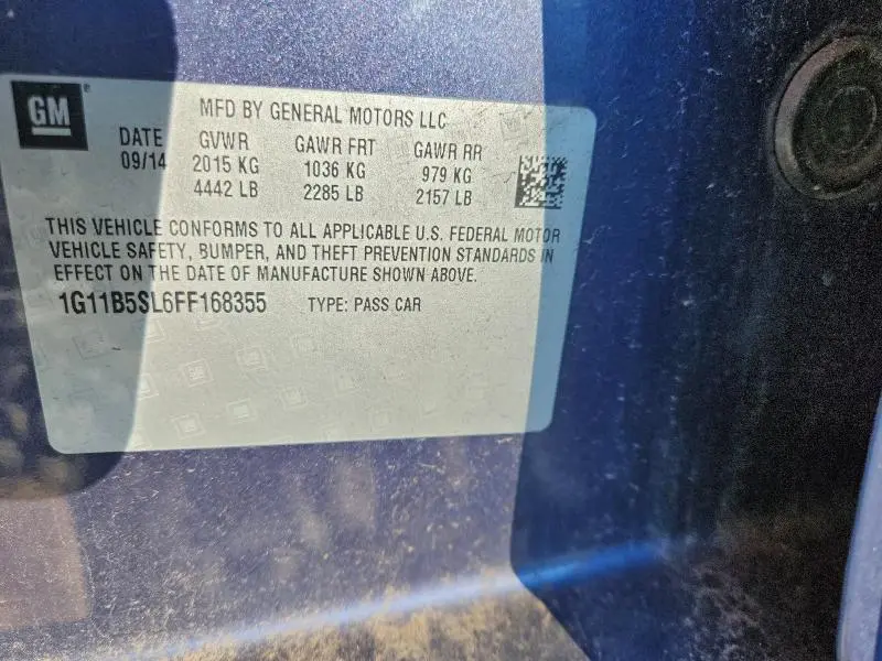 2015 CHEVROLET MALIBU LS  