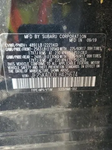 2020 SUBARU FORESTER