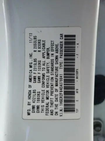 2014 HONDA ACCORD EXL