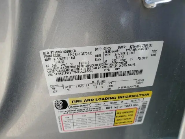 2022 FORD EXPEDITION XLT  