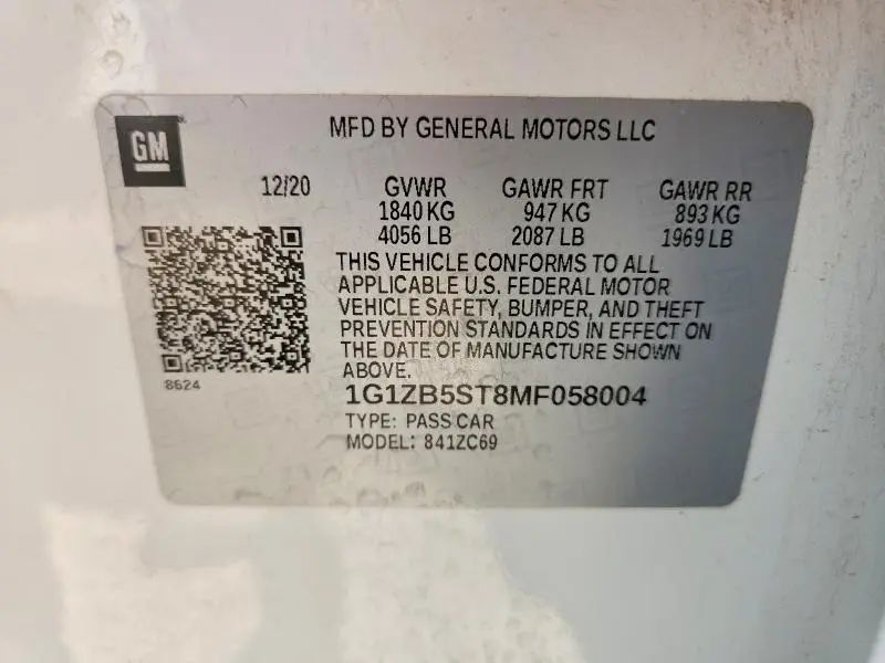 2021 CHEVROLET MALIBU LS  