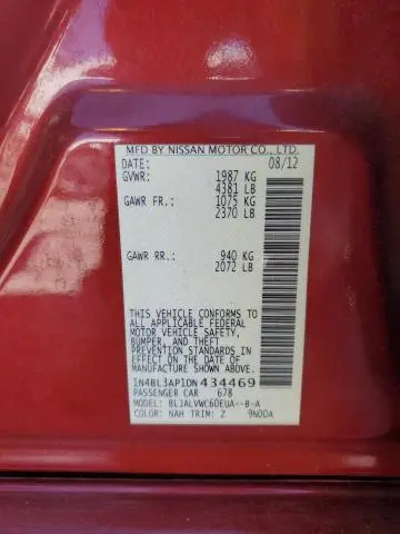 2013 NISSAN ALTIMA 3.5S  