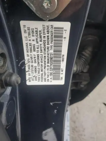 2016 HONDA CIVIC EX  