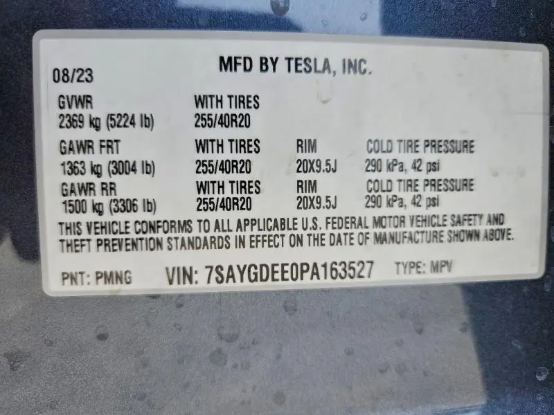 2023 TESLA MODEL Y   