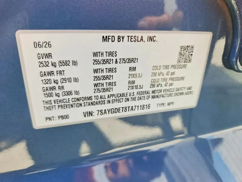 2026 TESLA MODEL Y   